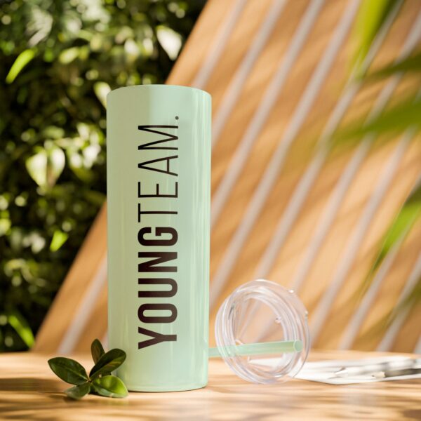 WORDMARK | Glossy Skinny Tumbler with Straw, 20oz - Image 9