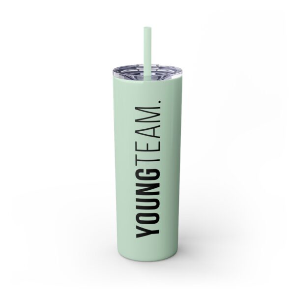 WORDMARK | Glossy Skinny Tumbler with Straw, 20oz