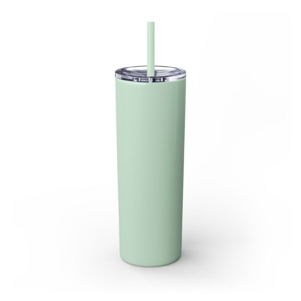 WORDMARK | Glossy Skinny Tumbler with Straw, 20oz - Image 3