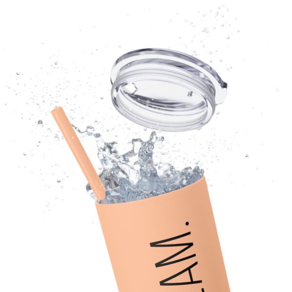 WORDMARK | Matte Skinny Tumbler with Straw, 20oz - Image 17