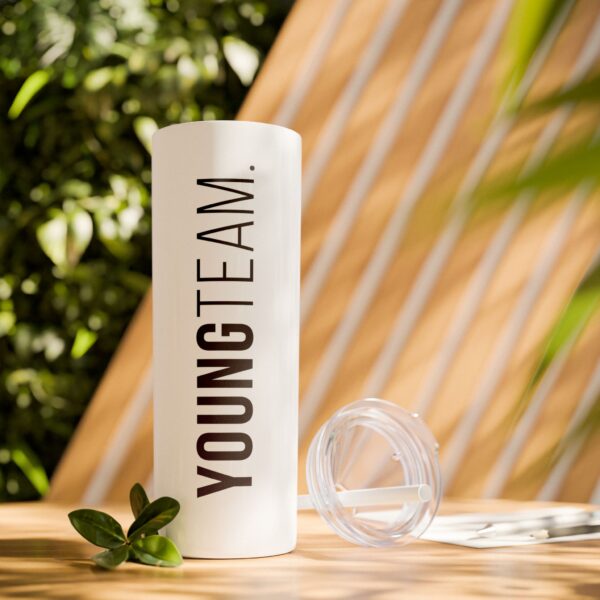 WORDMARK | Glossy Skinny Tumbler with Straw, 20oz - Image 18