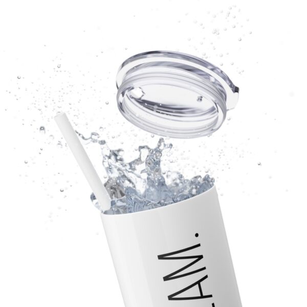 WORDMARK | Glossy Skinny Tumbler with Straw, 20oz - Image 17