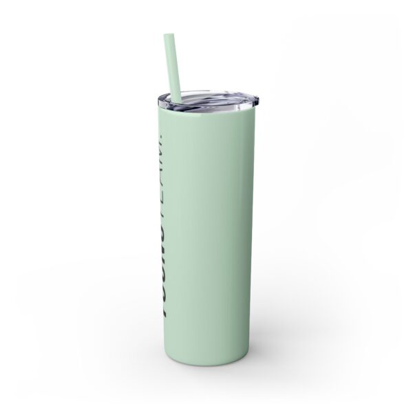 WORDMARK | Glossy Skinny Tumbler with Straw, 20oz - Image 4