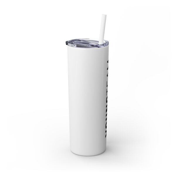 WORDMARK | Glossy Skinny Tumbler with Straw, 20oz - Image 11