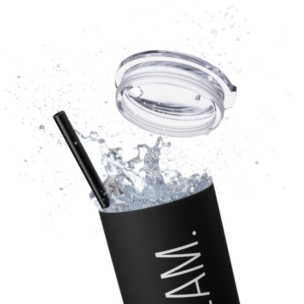 WORDMARK | Matte Skinny Tumbler with Straw, 20oz - Image 8