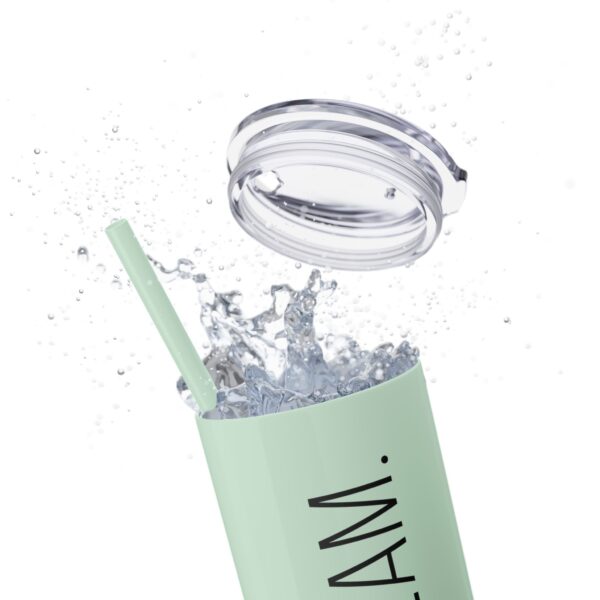 WORDMARK | Glossy Skinny Tumbler with Straw, 20oz - Image 8