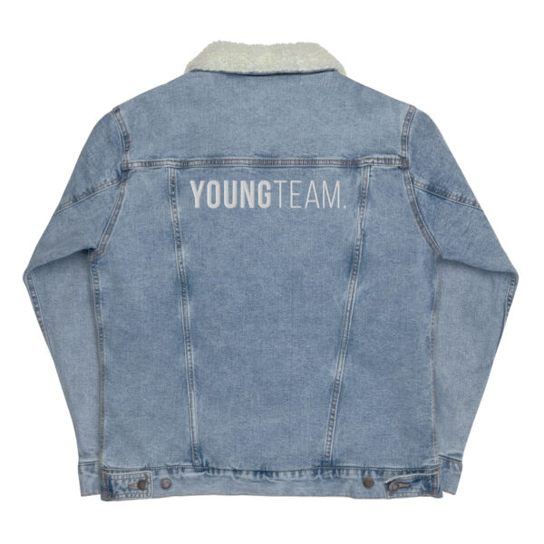 WORDMARK | Unisex Denim Sherpa Jacket - Image 4