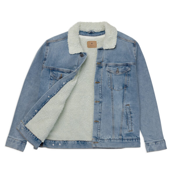 WORDMARK | Unisex Denim Sherpa Jacket - Image 6