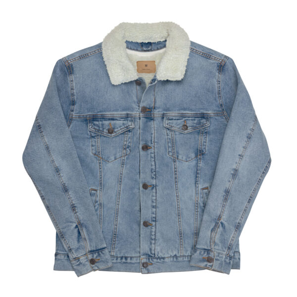 WORDMARK | Unisex Denim Sherpa Jacket - Image 5